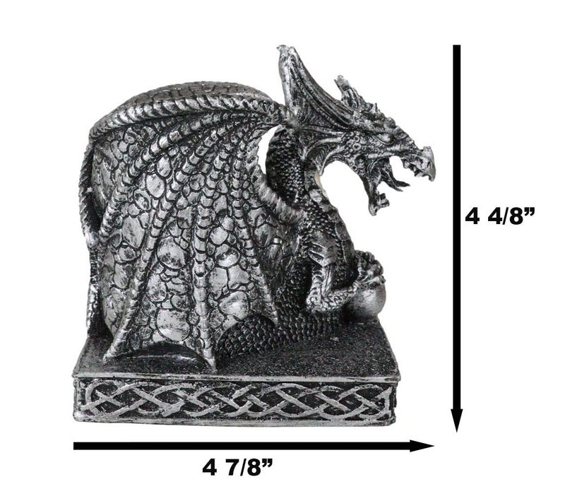 Ebros Gift Shenlong Spirit Dragon Orb Stationery Holder Figurine 4.75" H Office Desktop Accessory Pen Organizer - Image 5